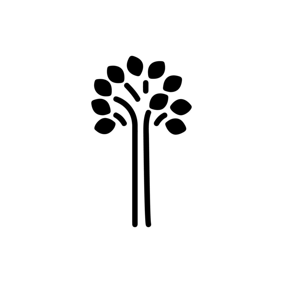 Tree icon. Simple style green energy poster background symbol. Tree brand logo design element. Tree t-shirt printing. vector for sticker.