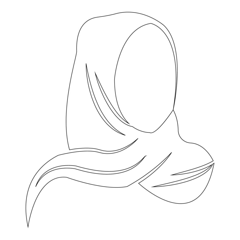 hijab logo illustration vector