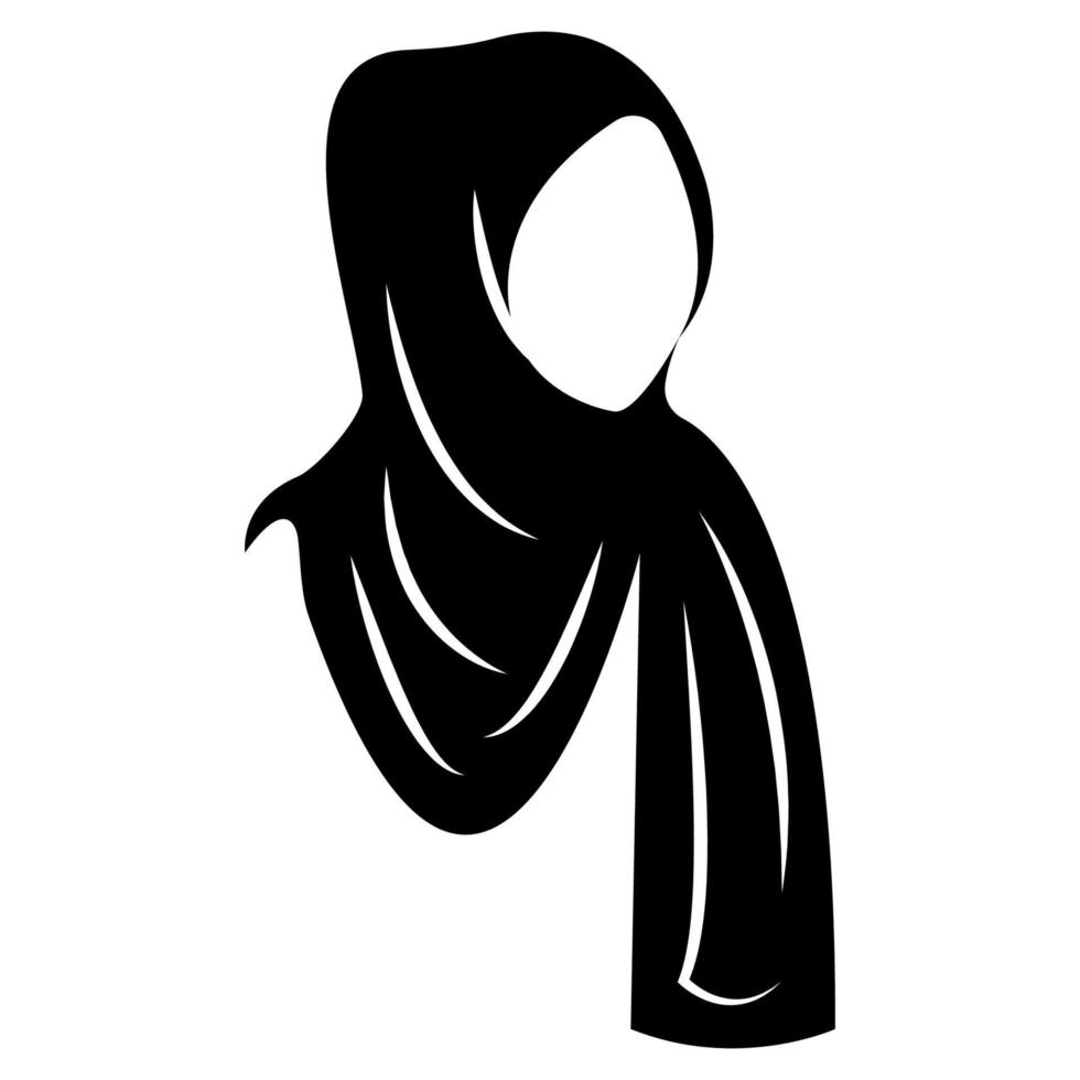 hijab logo illustration vector