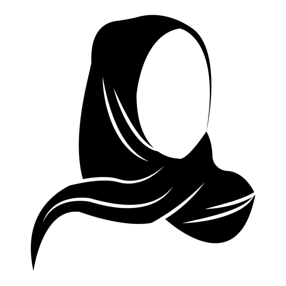 hijab logo illustration vector