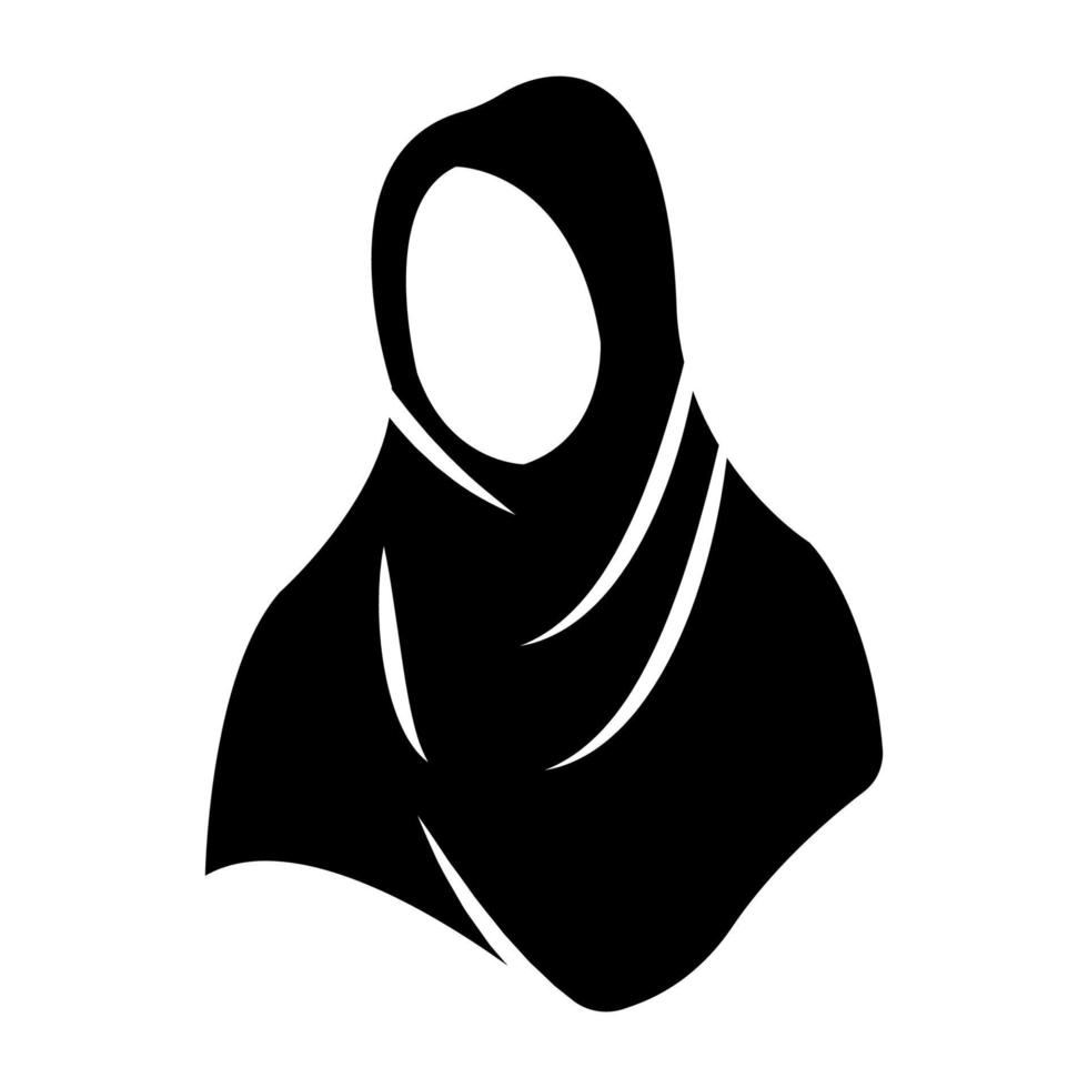 hijab logo illustration vector