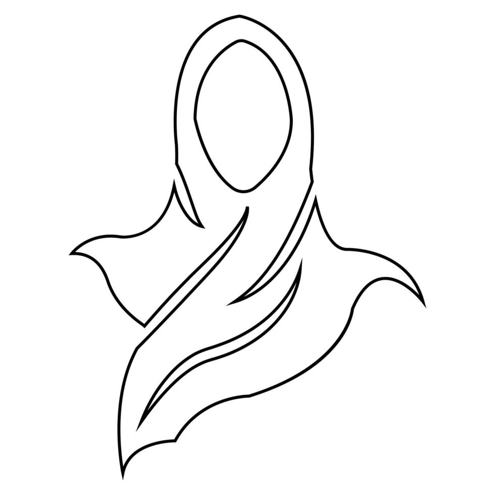hijab logo illustration vector