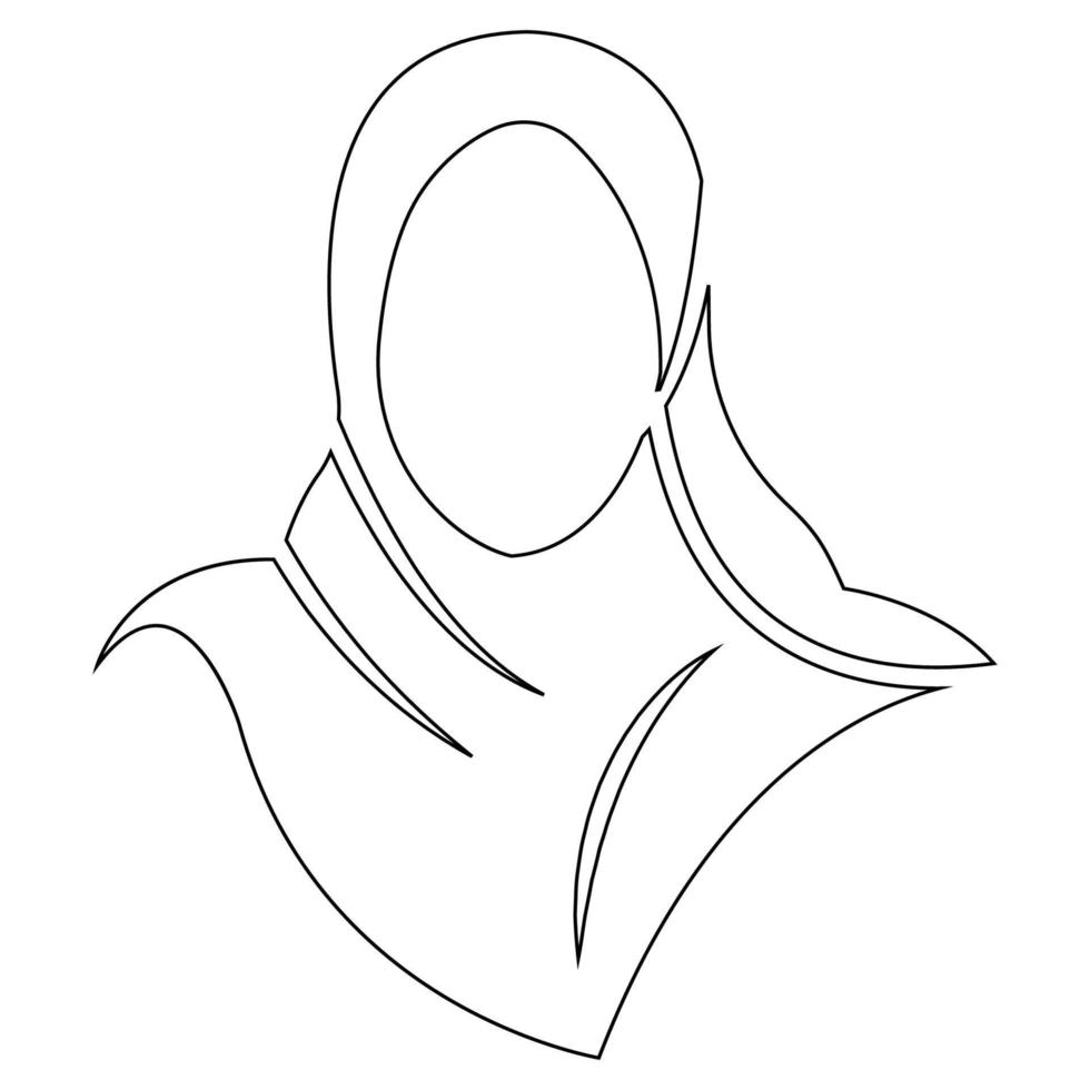 hijab logo illustration vector