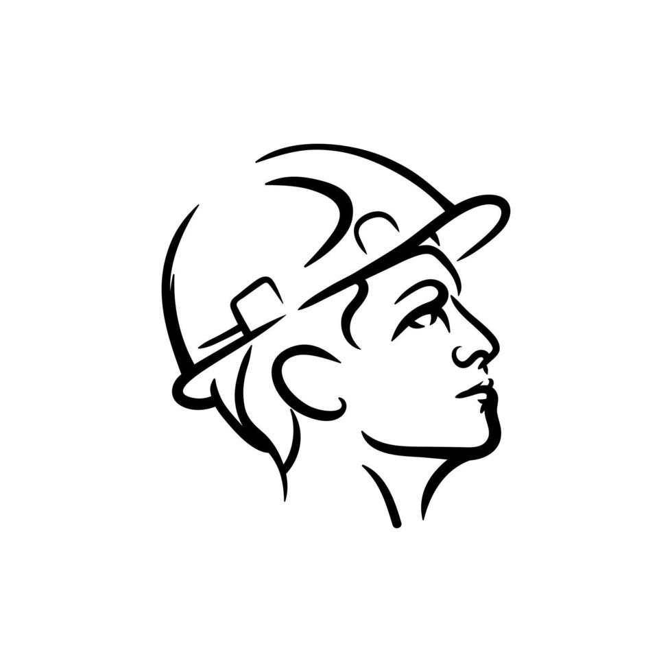 man people work head illustration creative design vector