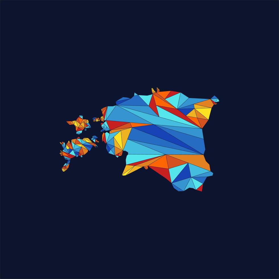 map estonia country geometric illustration design vector