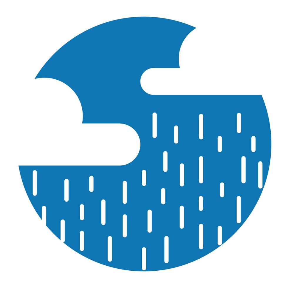 rainy sky icon vector