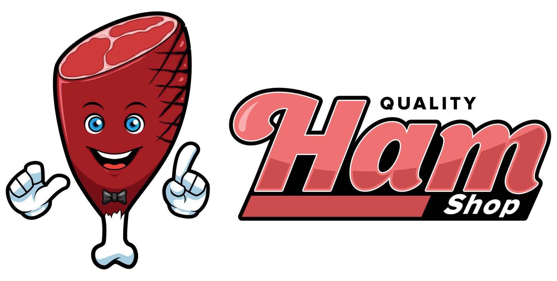 Ham Shop Mascot vector