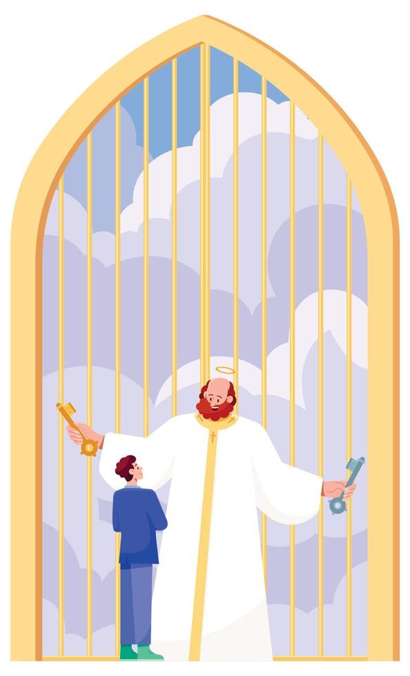 Saint Peter Meeting Man vector