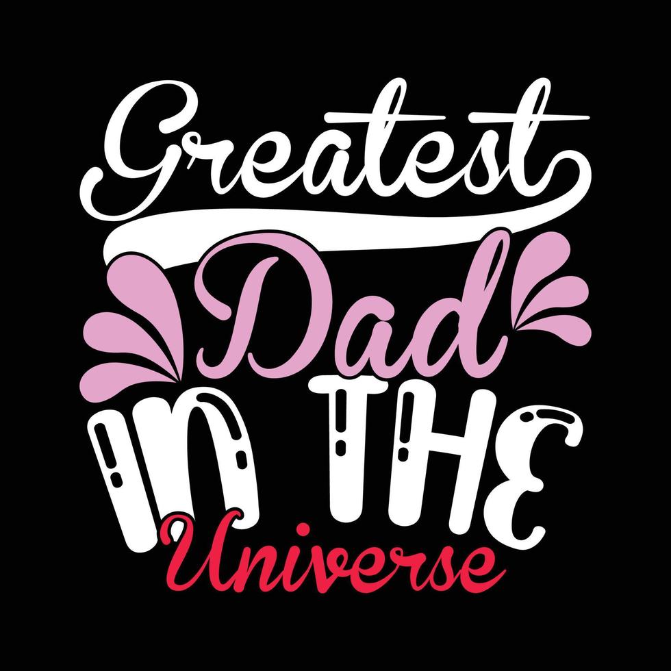 mejor papá en el diseño de estilo de texto de tipografía de universo vector