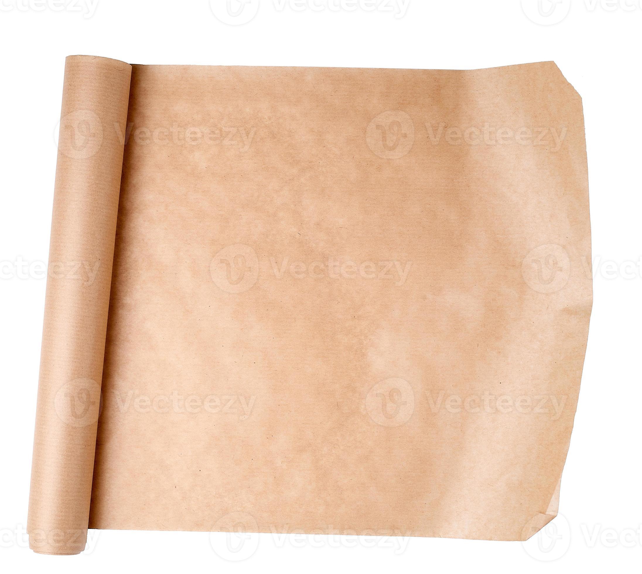 expanded brown paper roll on a white background 19157967 Stock Photo at