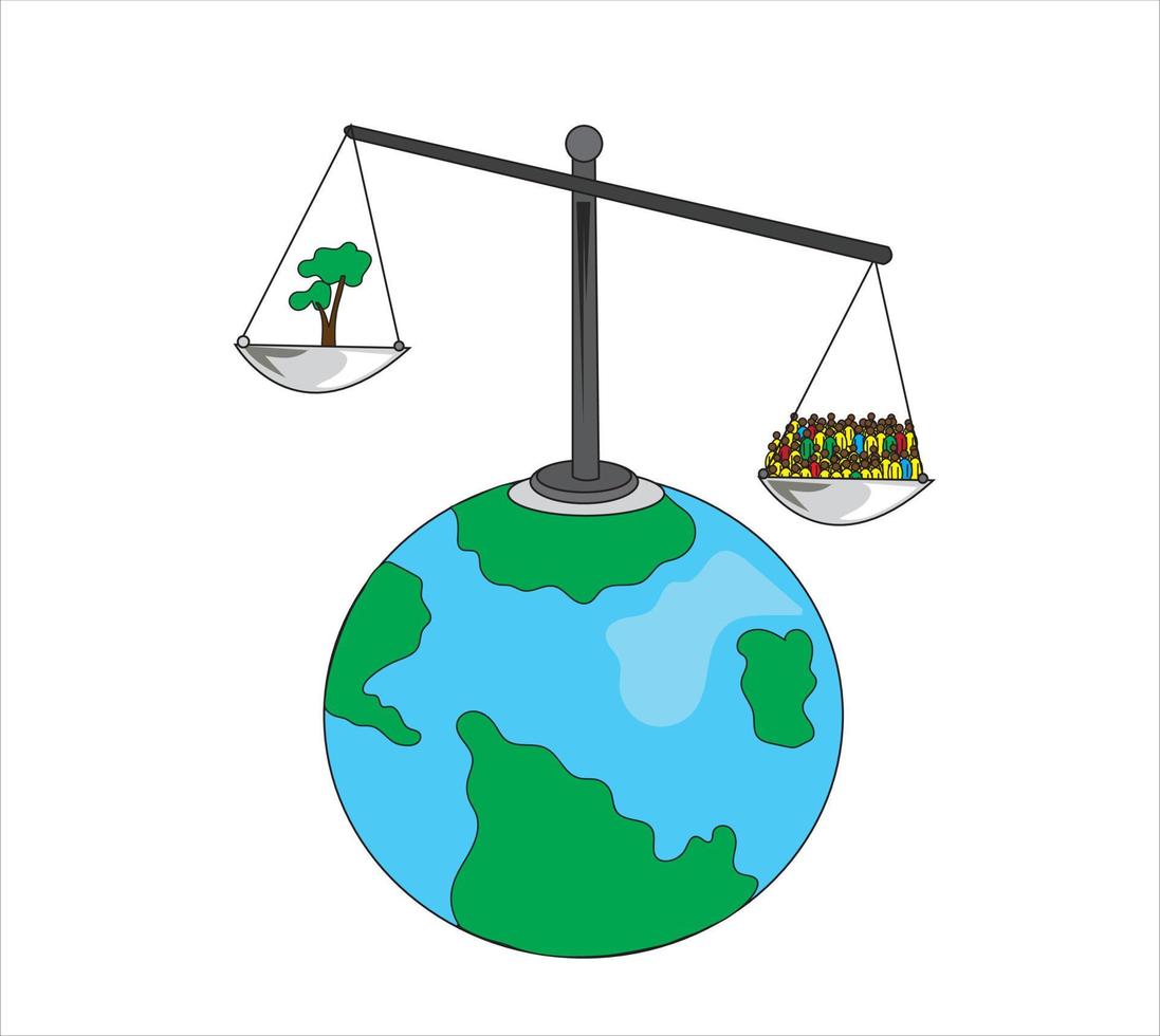 Consept of World Population Day, 11-July vector