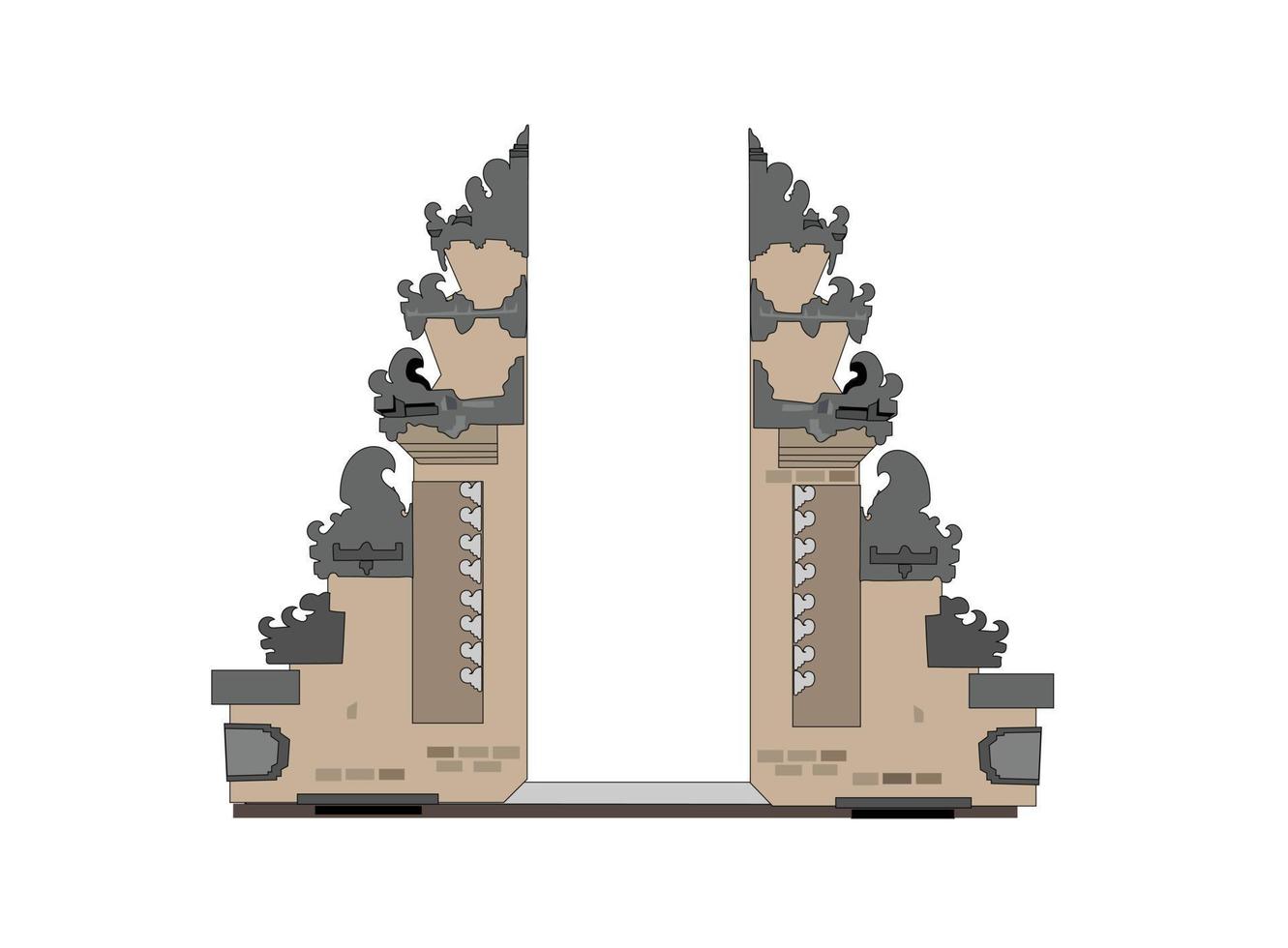 vector de templo de bali