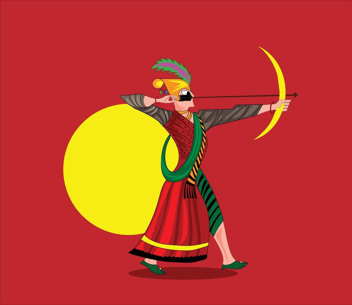 Mughal empire man vector illustration on background