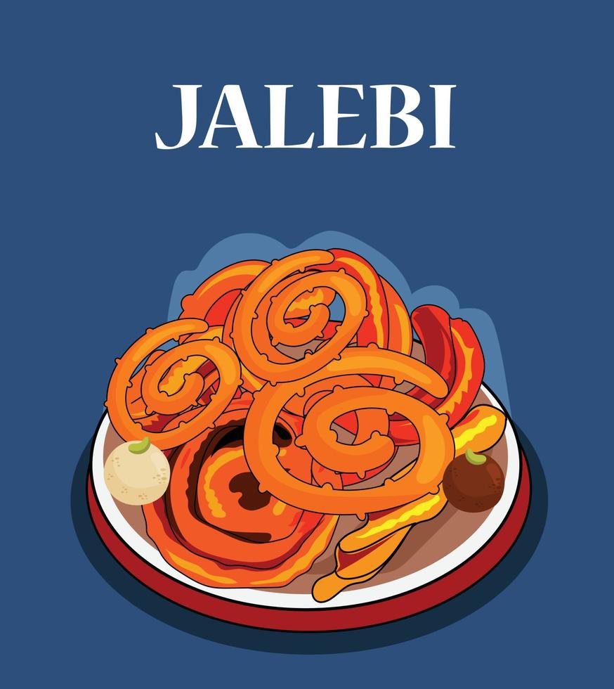 Jalebi vector illustration poster