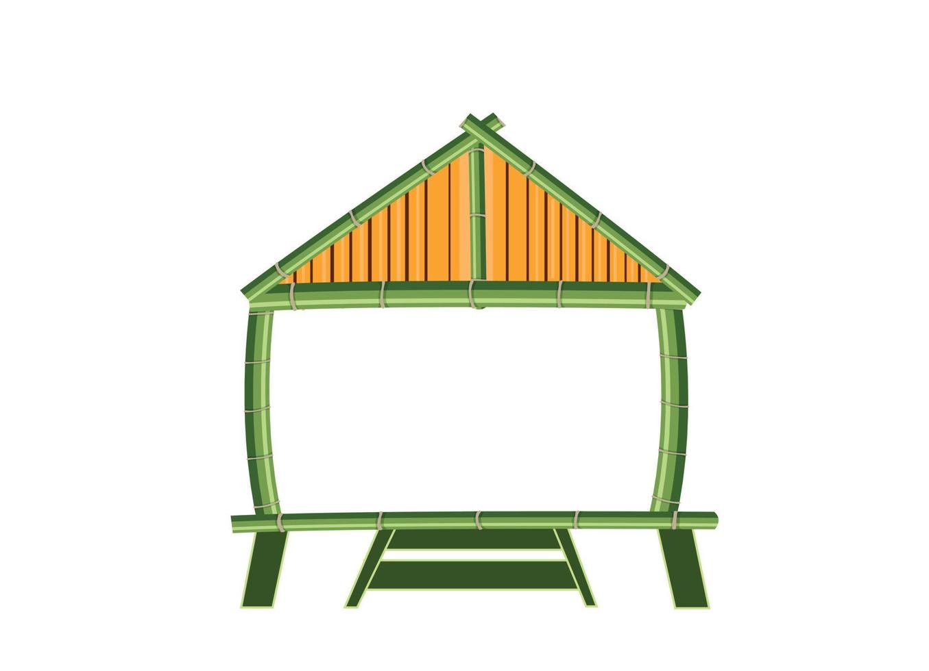 Bamboo hut vector illustration for logo