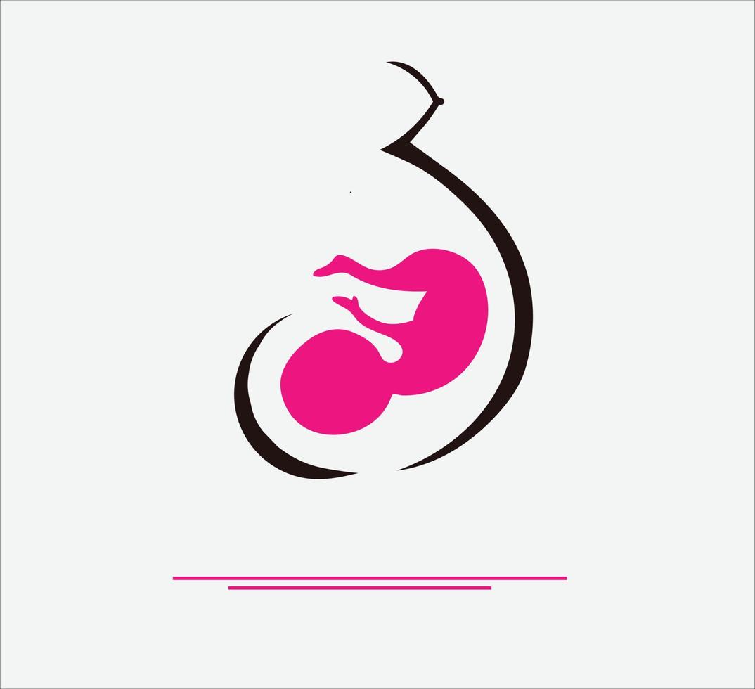 Gynecologist logo minimalist and abstract vector illustration