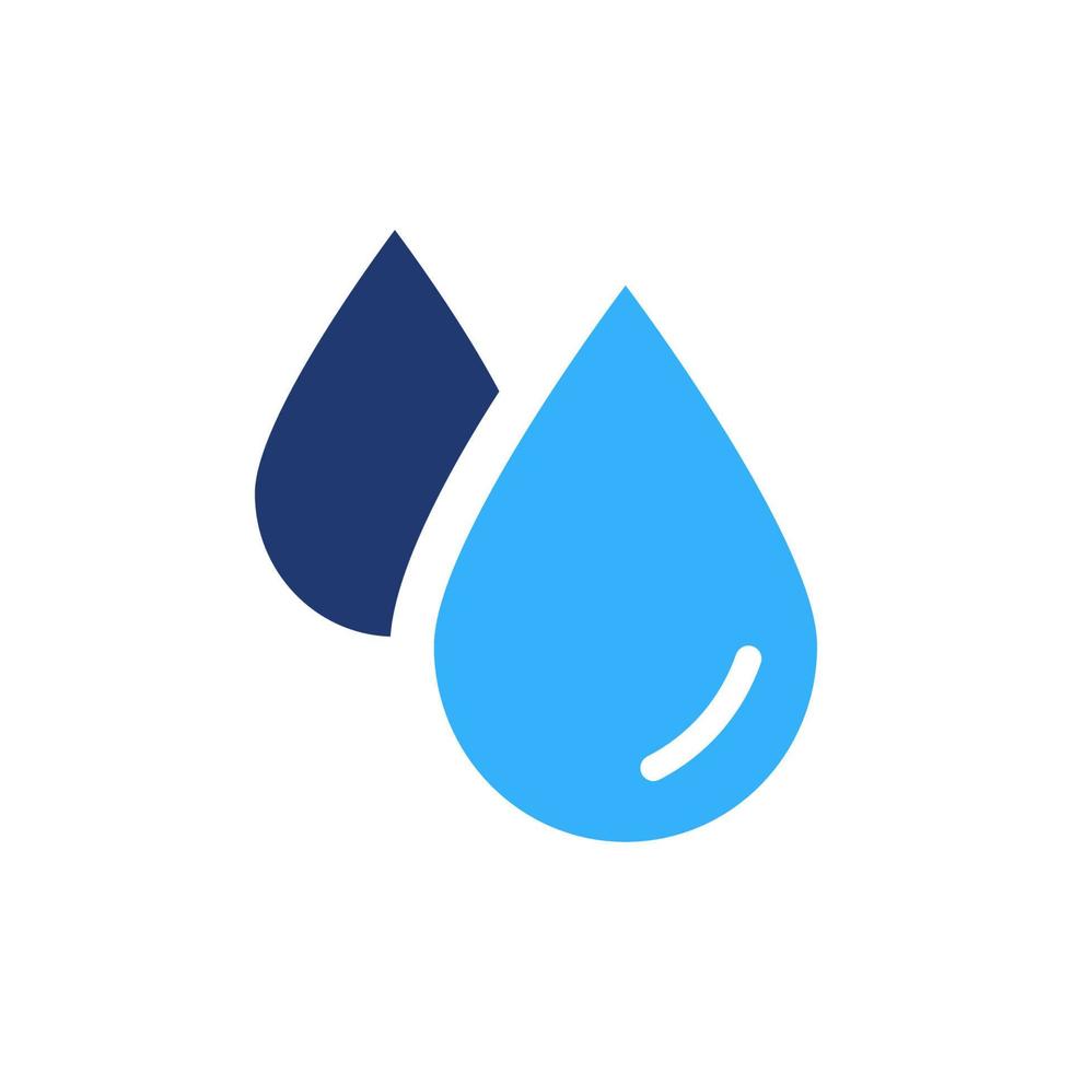 icono de color de silueta de gotas de agua. gota de agua pictograma colorido. ilustración vectorial aislada. vector