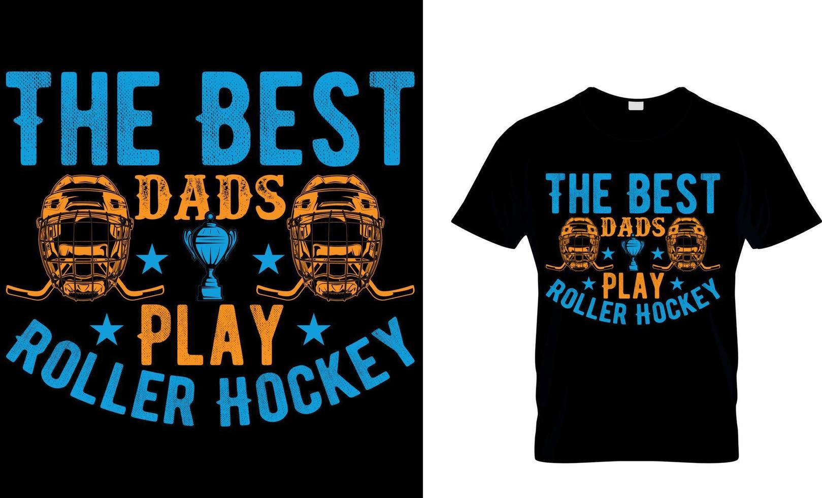 gráfico vectorial de diseño de camisetas de hockey sobre hielo. los mejores papás juegan al hockey sobre patines. vector