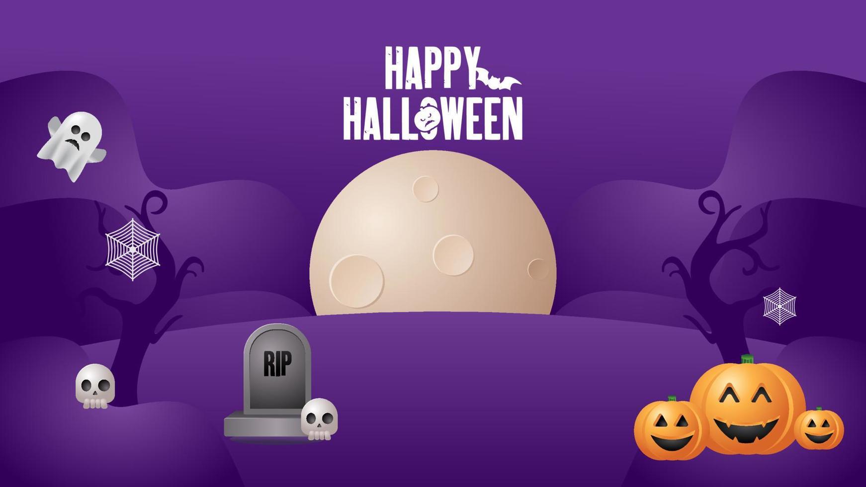 halloween scary background with podium vector