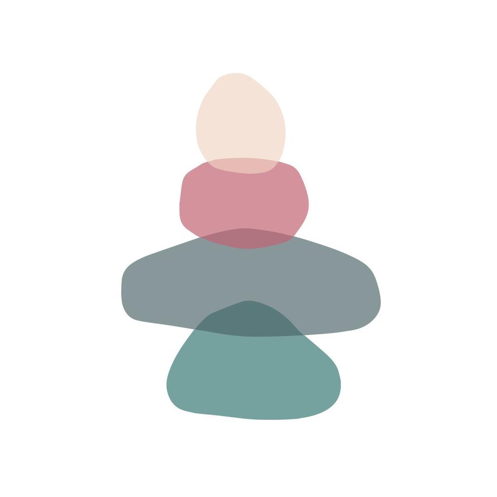 Balance stones for spa. Zen concept of concentration. Simple illustration vector