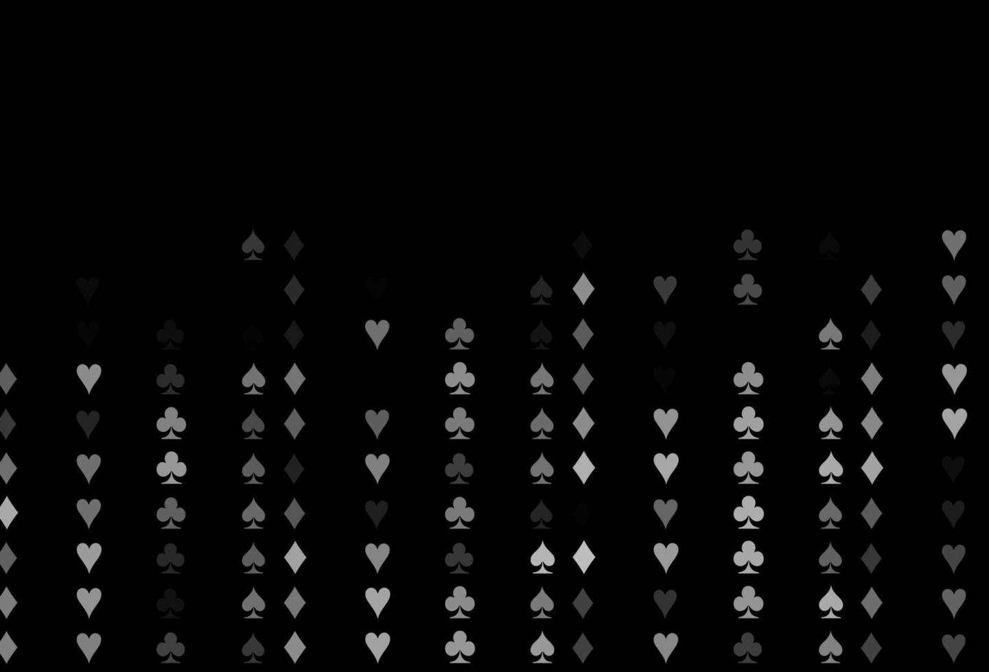 Dark Silver, Gray vector pattern with symbol of cards.