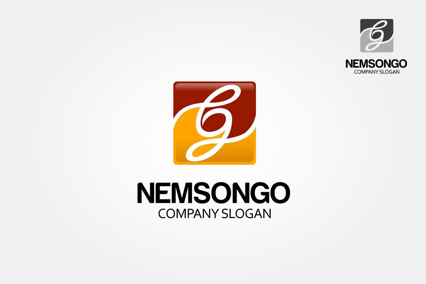 Enem Songo Vector Logo Template. Creative letter logo square.