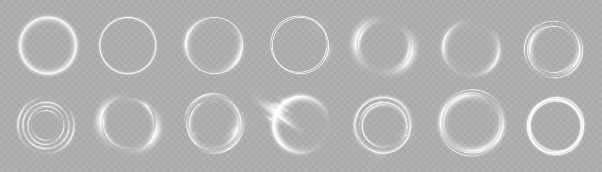 giro blanco claro. efecto de luz de curva de línea blanca. semicírculo de destello de vector de luz blanca de lujo abstracto y efecto de luz de chispa. círculo blanco luminoso. png podio, plataforma, mesa.