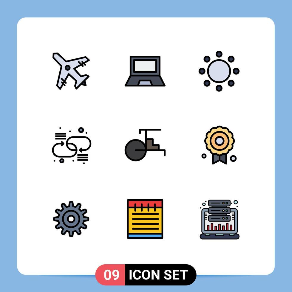 9 Creative Icons Modern Signs and Symbols of rickshaw network commitment link chain Editable Vector Design Elements