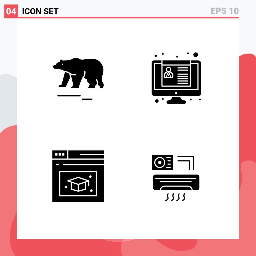 Stock Vector Icon Pack of Line Signs and Symbols for animal education canada job application air Editable Vector Design Elements