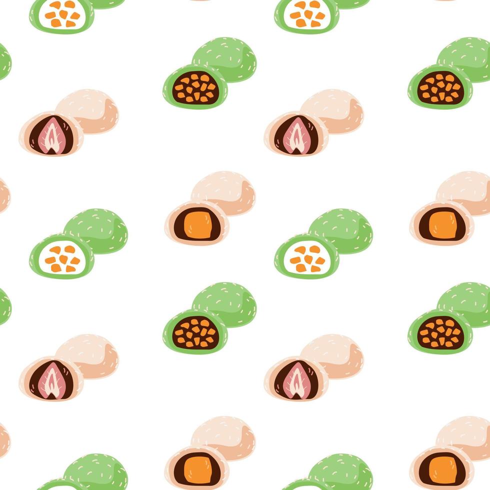 Japanese Daifuku Candy Pattern vector