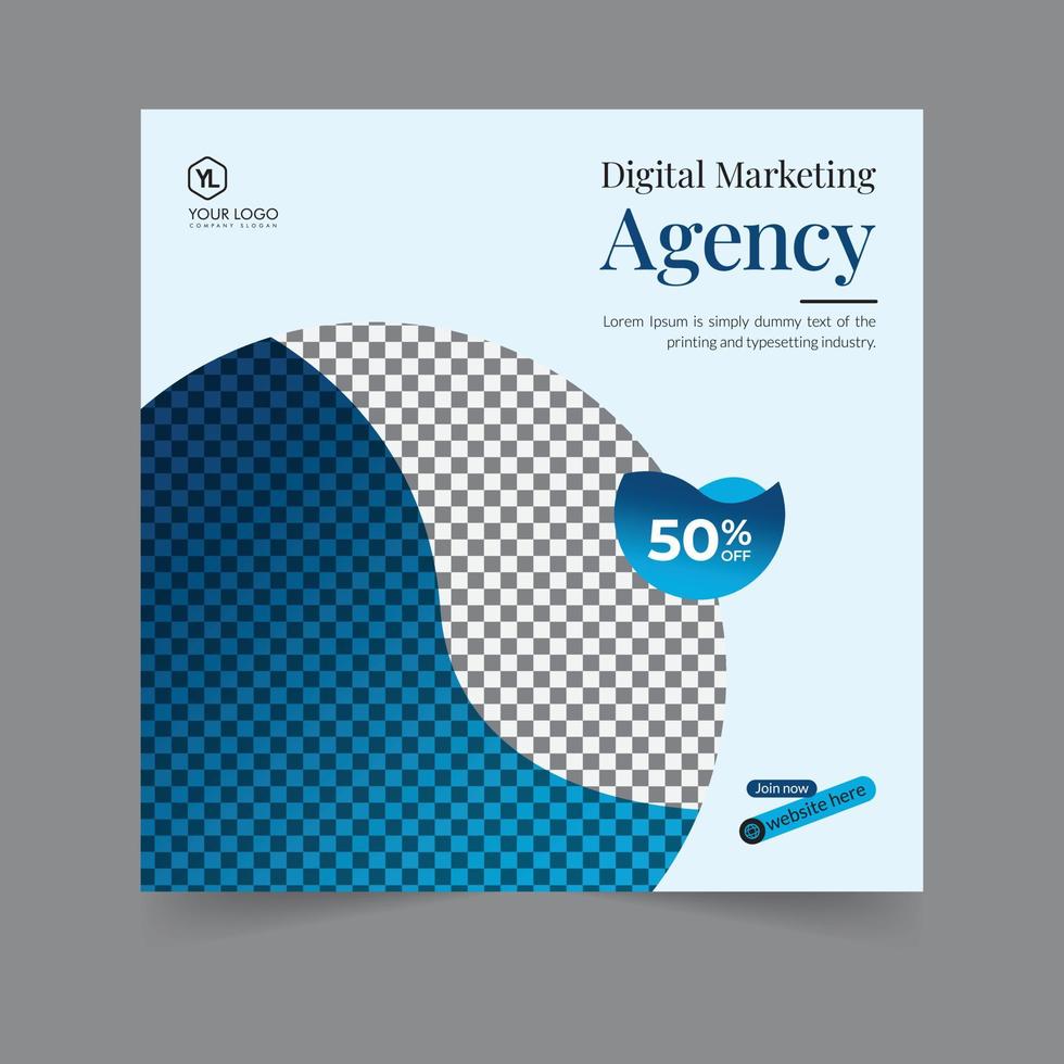 Digital marketing social media post business webinar for social media story, business post or stories banner template geometric shape design for attractive abstract elements post background space vector
