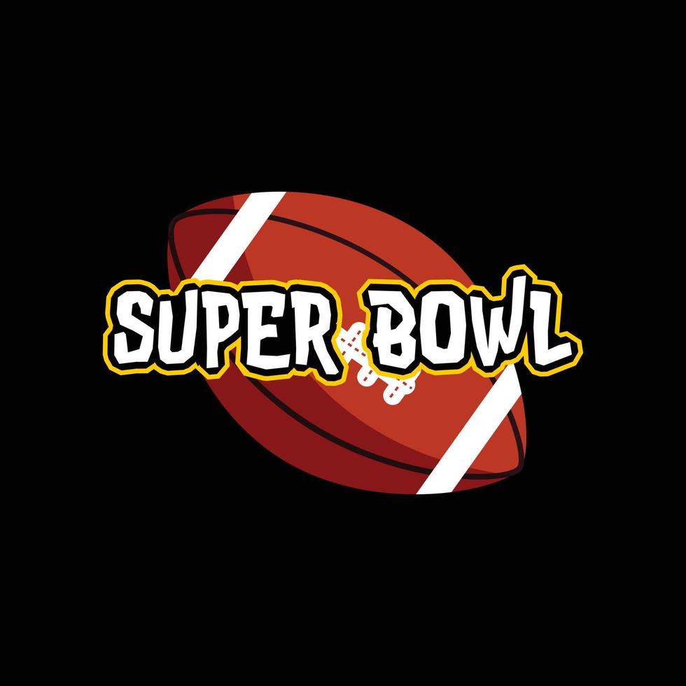 diseño de camisetas vectoriales de super bowl. diseño de camiseta de super bowl. se puede utilizar para imprimir tazas, diseños de pegatinas, tarjetas de felicitación, afiches, bolsos y camisetas. vector