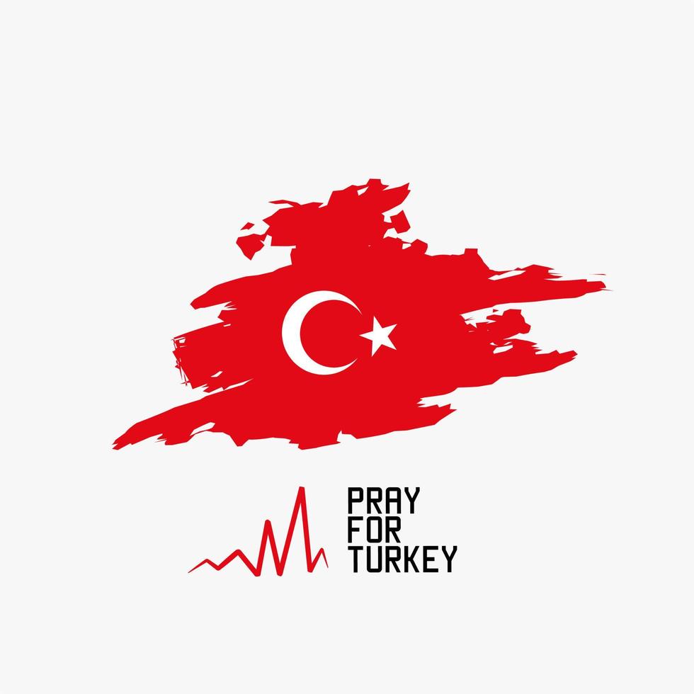 illustration vector of pray for turkey earthquake