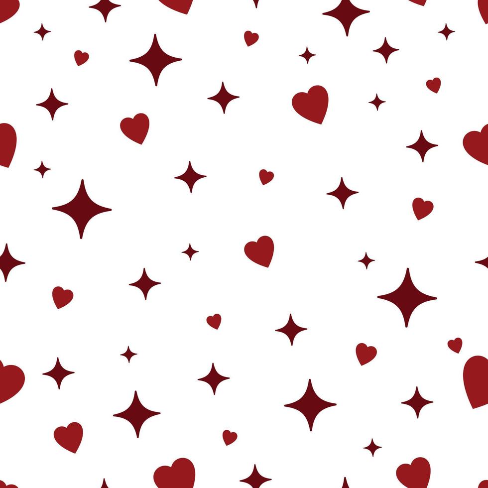 Seamless valentine heart shape pattern design vector template