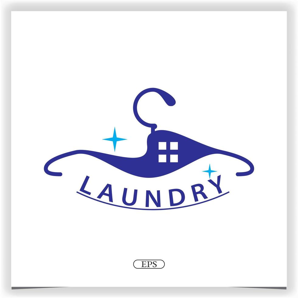 lavandería logo premium elegante plantilla diseño vector eps 10