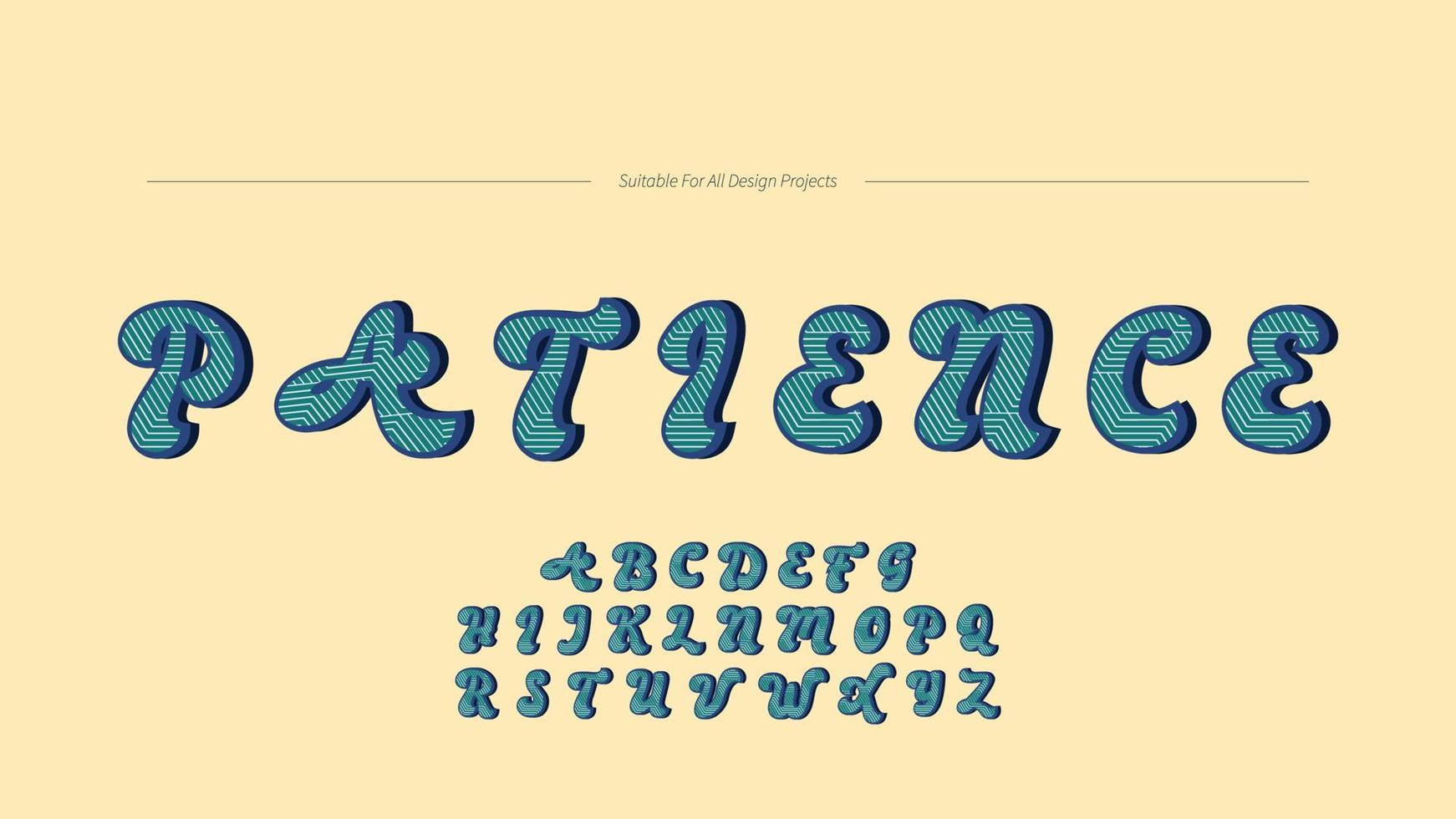 Cursive Handwriting Font Alphabet Set vector