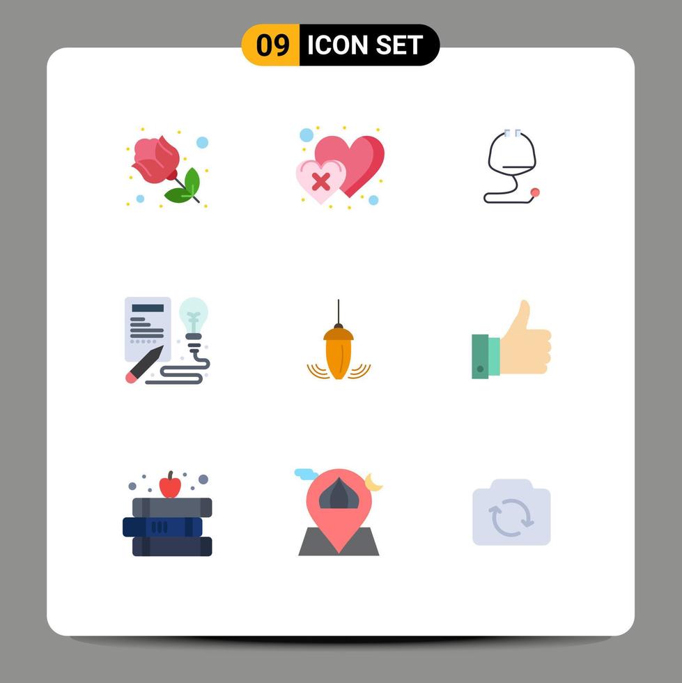 Stock Vector Icon Pack of 9 Line Signs and Symbols for instrument process medical creative book Editable Vector Design Elements