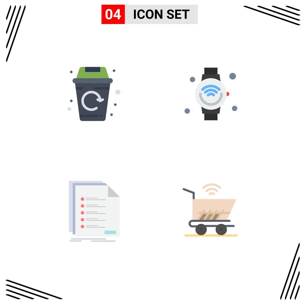 4 Creative Icons Modern Signs and Symbols of city check been internet of things list Editable Vector Design Elements