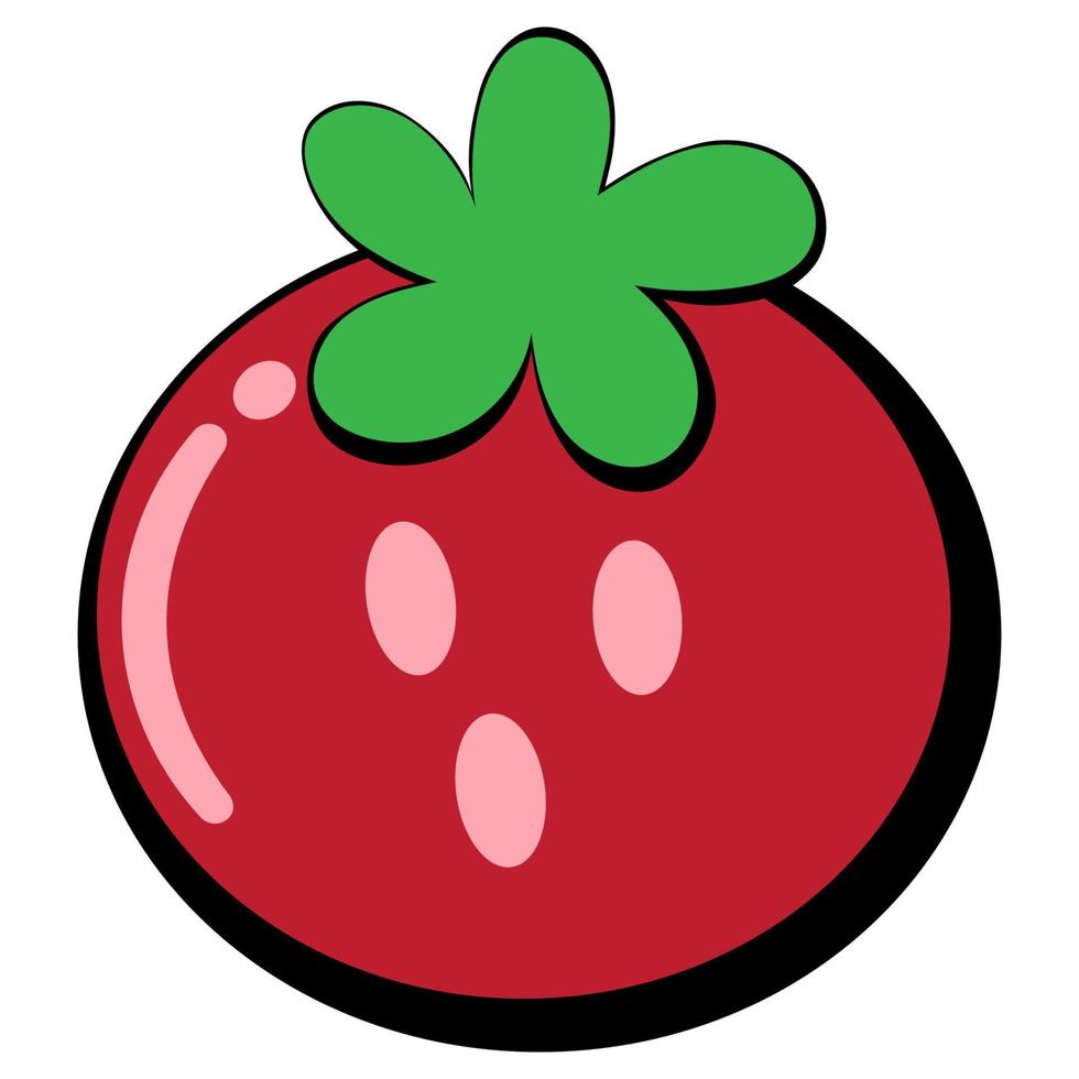 tomate icono plano aislado sobre fondo blanco, ilustración vectorial vector