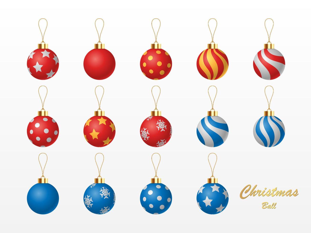 Christmas ball isolated on white background, vector illustration