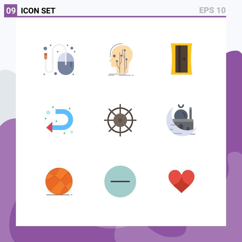 paquete de iconos de vectores de stock de 9 signos y símbolos de línea para controlar u girar la herramienta de signos de conocimiento elementos de diseño de vectores editables