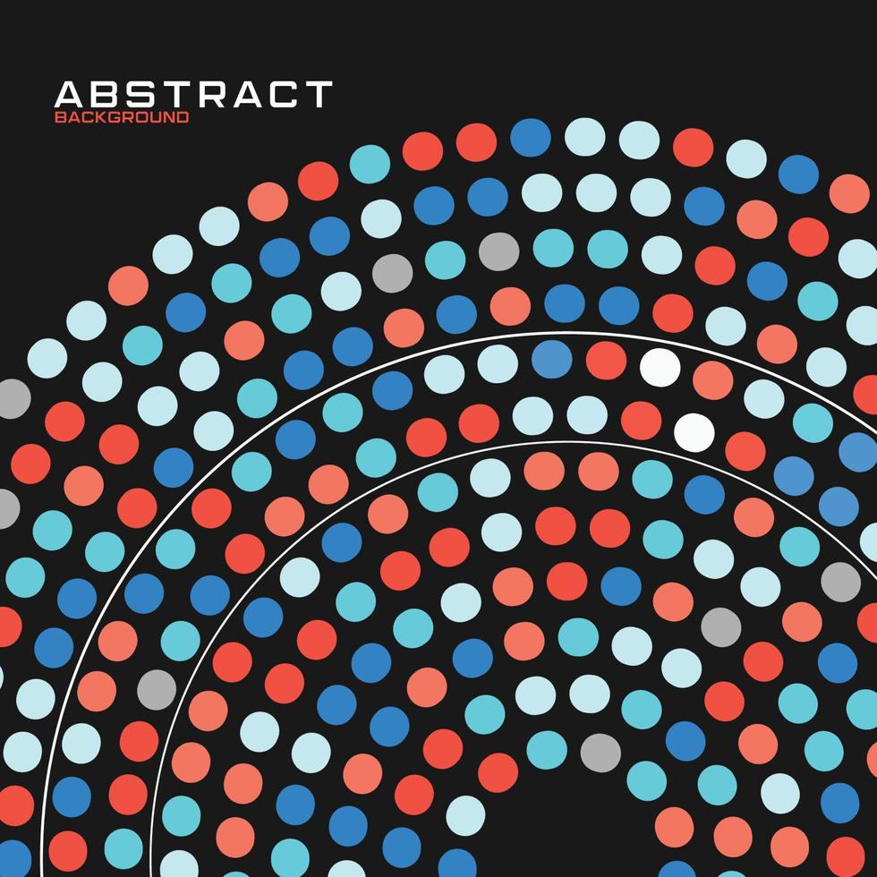 fondo abstracto de elemento redondo colorido, fondo de mandala de punto vector