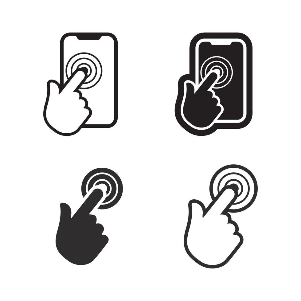 diseño de logotipo de icono de teléfono inteligente e ilustración vectorial vector