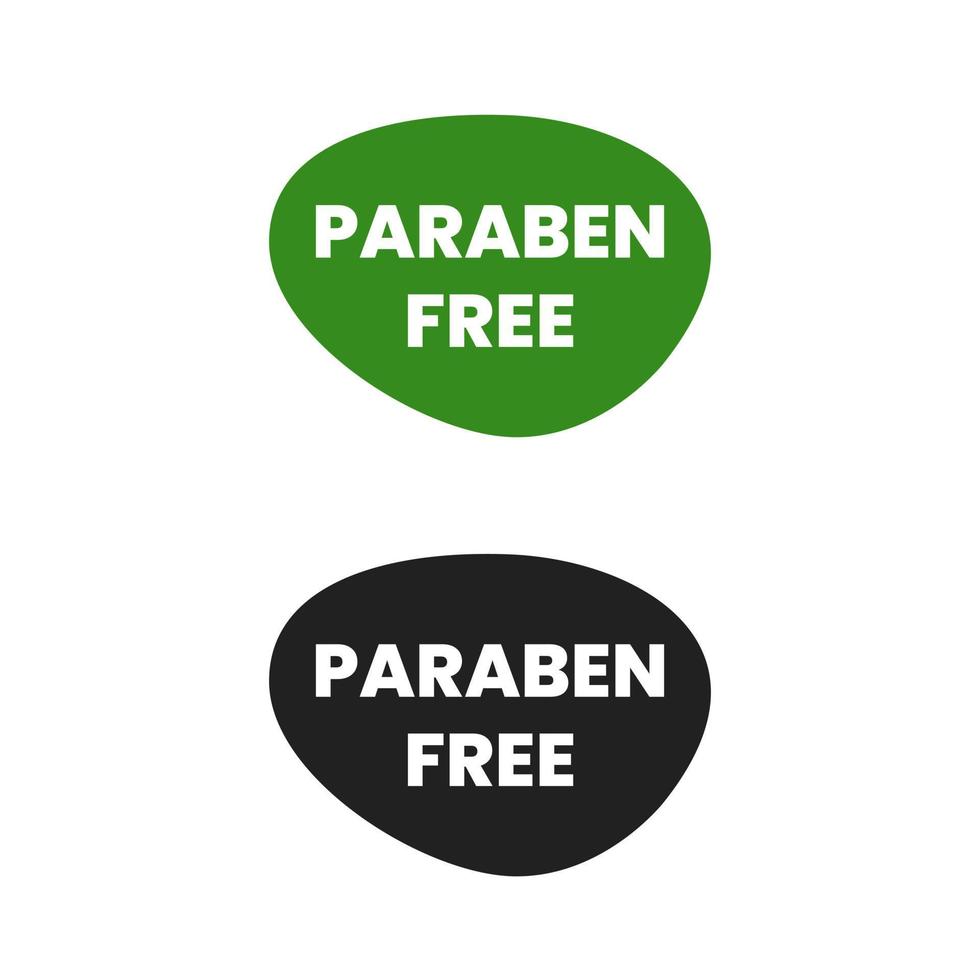 Paraben Free Chemical Free Eco Friendly Icon Label Design Vector