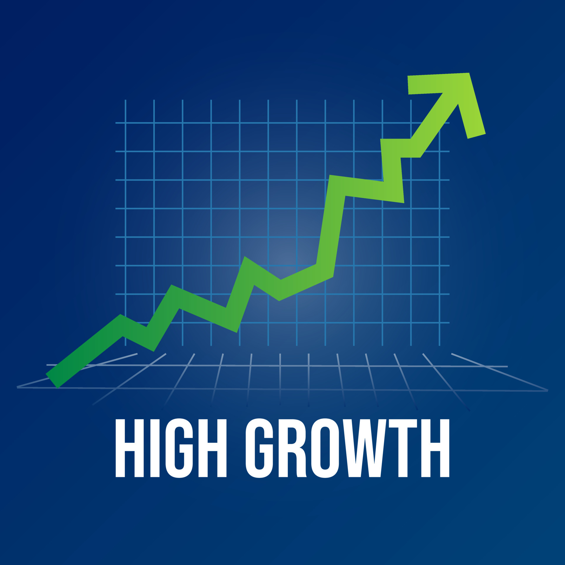 Companies With Huge Growth Potential High growth chart performance stock banner template design vector