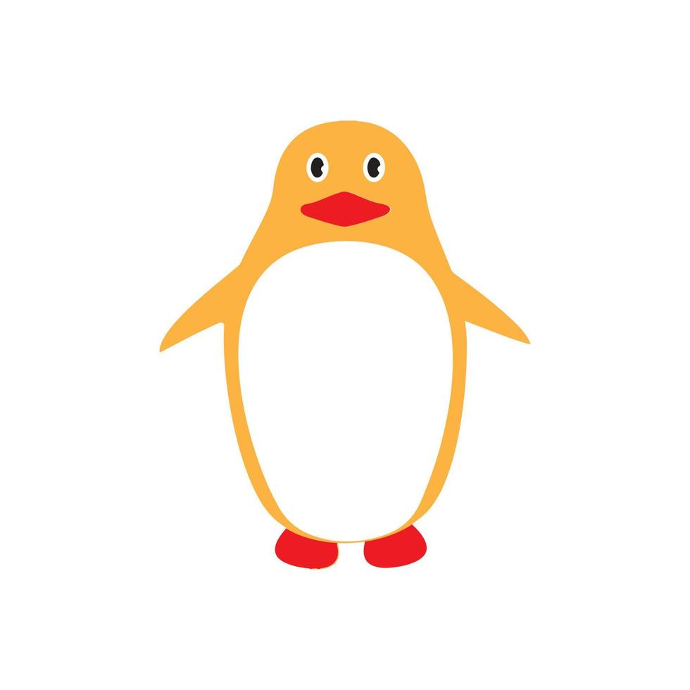 lindo icono de pingüino en estilo plano. símbolo de invierno frío. pájaro antártico, ilustración animal. vector