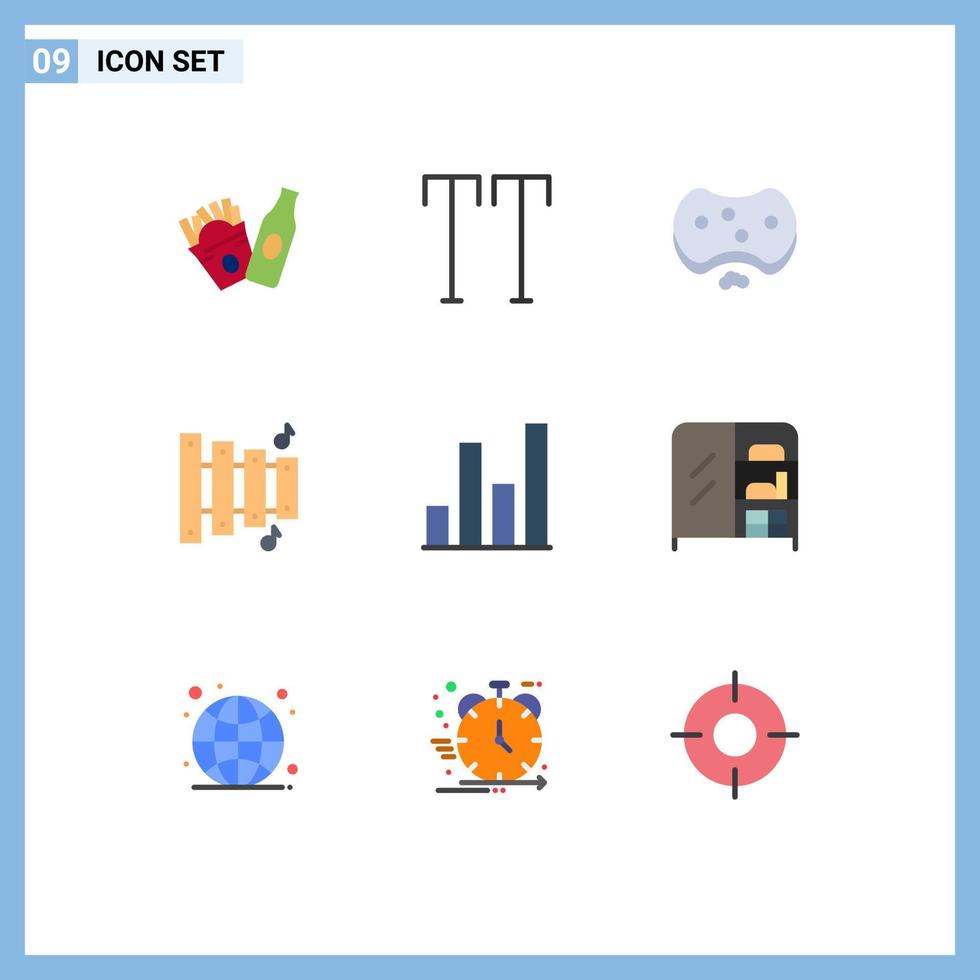 9 Creative Icons Modern Signs and Symbols of furniture chart hospital analytics equipment Editable Vector Design Elements