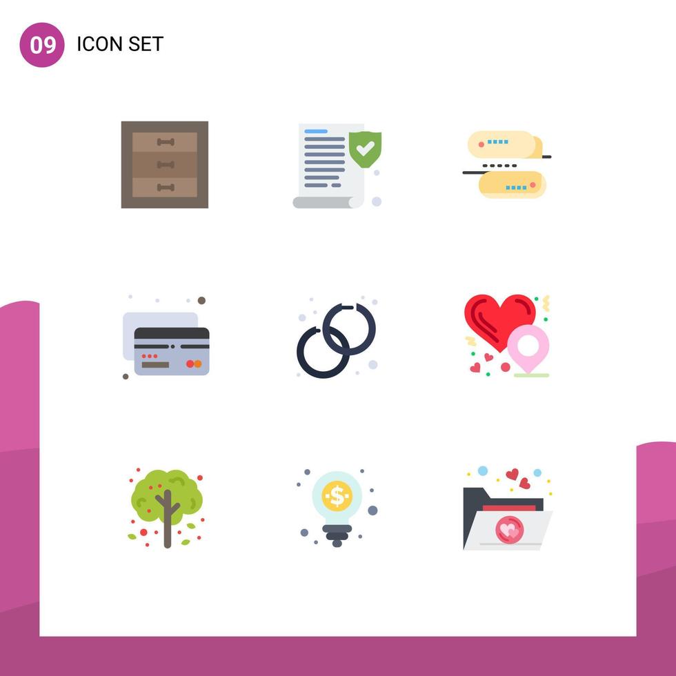 9 Creative Icons Modern Signs and Symbols of fashion accessory address accessorize credit Editable Vector Design Elements