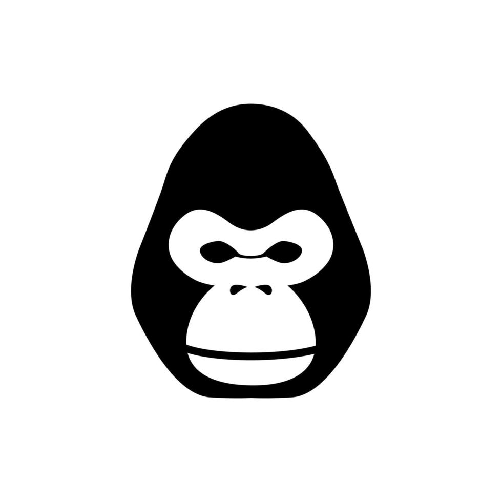 gorilla head logo vector