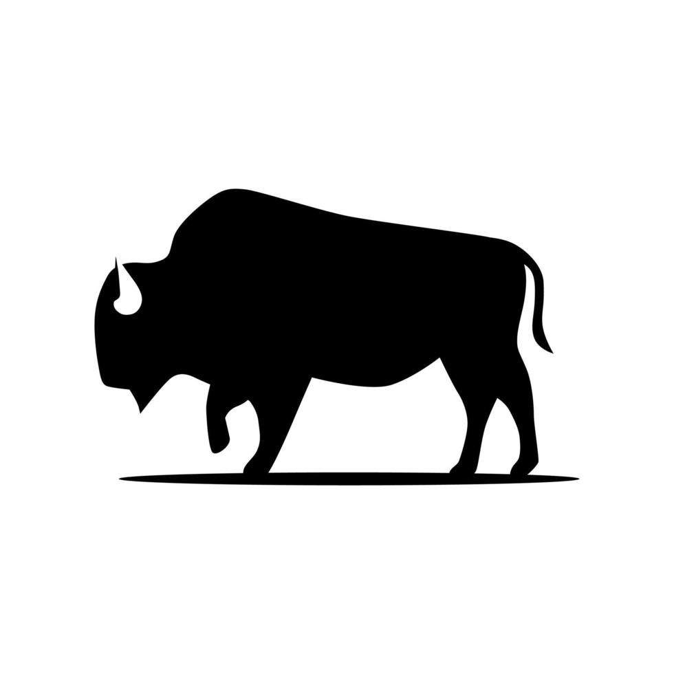 vector de logotipo de bisonte